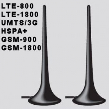 MIMO-Set Magnetfussantennen 2 x 2 dBi für Telekom Speedbox LTE für LTE-800, LTE-1800 und 3G/HSPA+