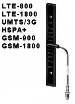 Glasklebeantenne länglich 2 dBi für LTE-1800, UMTS + HSPA+ für LTE-USB-Sticks von ZTE und HUAWEI