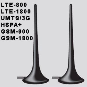 MIMO-Set Magnetfussantennen 2 x 2 dBi für LTE-800/LTE-900/LTE-1800/LTE-2100 und 3G für den LTE-WLAN-Router HUAWEI 4G Router 3 Pro