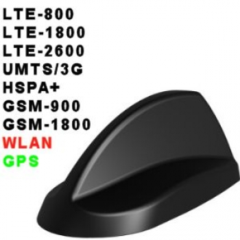 Haifischflossen-GPS-Multiband-Antenne 2 dBi, UMTS/LTE/GPS/WLAN/EDGE für 1&1 Mobiler WLAN-Router LTE - ZTE MF910